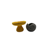 Volcanic stone texture cement candlestick