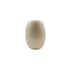 Milky white oval ceramic vase