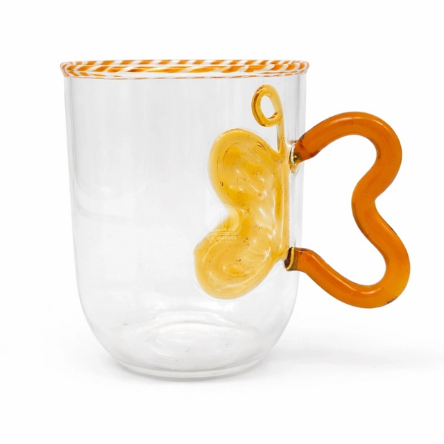 Butterfly Sweetheart Handmade Heat-Resistant Glass Mug
